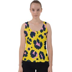 Leopard-print-seamless-pattern Velvet Tank Top by Salman4z