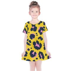 Leopard-print-seamless-pattern Kids  Simple Cotton Dress by Salman4z