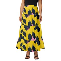 Leopard-print-seamless-pattern Tiered Ruffle Maxi Skirt by Salman4z