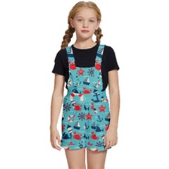 Seamless-pattern-nautical-icons-cartoon-style Kids  Short Overalls by Salman4z