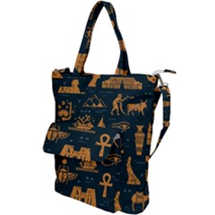 Dark-seamless-pattern-symbols-landmarks-signs-egypt Shoulder Tote Bag by Salman4z