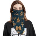 Dark-seamless-pattern-symbols-landmarks-signs-egypt Face Covering Bandana (Triangle) View1