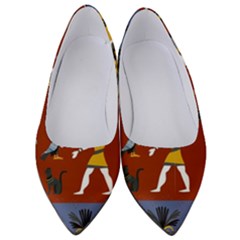 Ancient-egyptian-religion-seamless-pattern Women s Low Heels by Salman4z