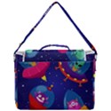 Cartoon-funny-aliens-with-ufo-duck-starry-sky-set Box Up Messenger Bag View3