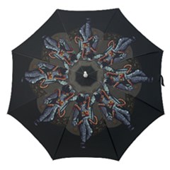 Illustration-drunk-astronaut Straight Umbrellas by Salman4z