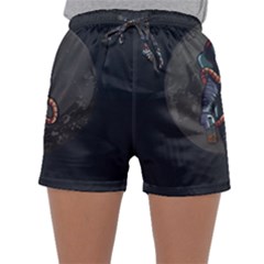 Illustration-drunk-astronaut Sleepwear Shorts by Salman4z