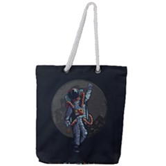 Illustration-drunk-astronaut Full Print Rope Handle Tote (large) by Salman4z