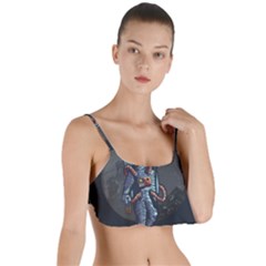 Illustration-drunk-astronaut Layered Top Bikini Top  by Salman4z