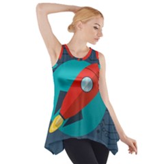 Rocket-with-science-related-icons-image Side Drop Tank Tunic by Salman4z