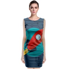 Rocket-with-science-related-icons-image Classic Sleeveless Midi Dress by Salman4z