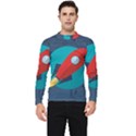 Rocket-with-science-related-icons-image Men s Long Sleeve Rash Guard View1