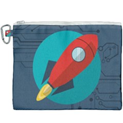 Rocket-with-science-related-icons-image Canvas Cosmetic Bag (xxxl) by Salman4z