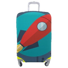 Rocket-with-science-related-icons-image Luggage Cover (medium) by Salman4z