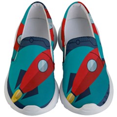 Rocket-with-science-related-icons-image Kids Lightweight Slip Ons by Salman4z