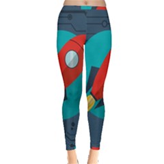 Rocket-with-science-related-icons-image Inside Out Leggings by Salman4z