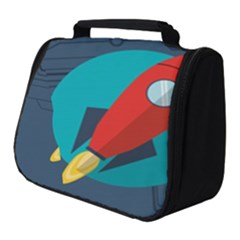 Rocket-with-science-related-icons-image Full Print Travel Pouch (small) by Salman4z