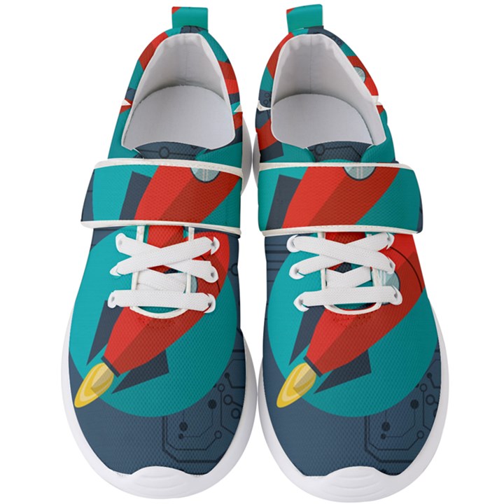 Rocket-with-science-related-icons-image Men s Velcro Strap Shoes