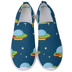 Seamless-pattern-ufo-with-star-space-galaxy-background Men s Slip On Sneakers by Salman4z