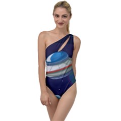 Ufo-alien-spaceship-galaxy To One Side Swimsuit by Salman4z