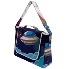 Ufo-alien-spaceship-galaxy Box Up Messenger Bag by Salman4z