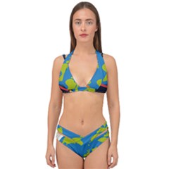 Spaceship-design Double Strap Halter Bikini Set by Salman4z