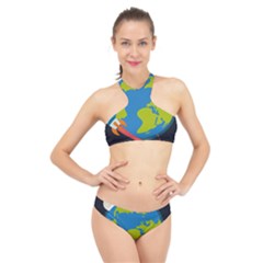 Spaceship-design High Neck Bikini Set by Salman4z