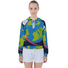 Spaceship-design Women s Tie Up Sweat