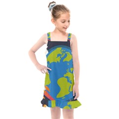 Spaceship-design Kids  Overall Dress by Salman4z