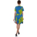 Spaceship-design Short Sleeve Shoulder Cut Out Dress  View2