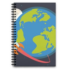 Spaceship-design 5 5  X 8 5  Notebook by Salman4z