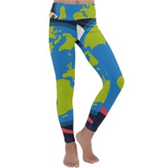 Spaceship-design Kids  Lightweight Velour Classic Yoga Leggings