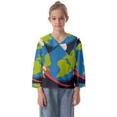 Spaceship-design Kids  Sailor Shirt