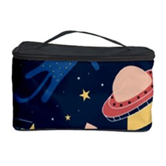 Seamless-pattern-with-funny-aliens-cat-galaxy Cosmetic Storage by Salman4z