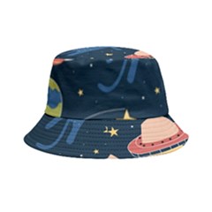 Seamless-pattern-with-funny-aliens-cat-galaxy Bucket Hat by Salman4z