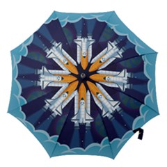 Spaceship-milkyway-galaxy Hook Handle Umbrellas (medium) by Salman4z