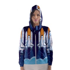 Spaceship-milkyway-galaxy Women s Hooded Windbreaker by Salman4z