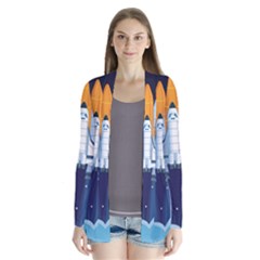 Spaceship-milkyway-galaxy Drape Collar Cardigan by Salman4z