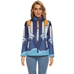 Spaceship-milkyway-galaxy Women s Puffer Bubble Jacket Coat by Salman4z