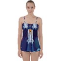 Spaceship-milkyway-galaxy Babydoll Tankini Set View1