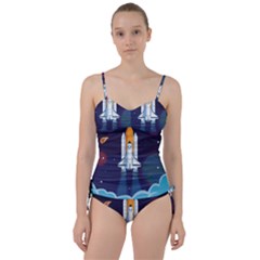 Spaceship-milkyway-galaxy Sweetheart Tankini Set by Salman4z