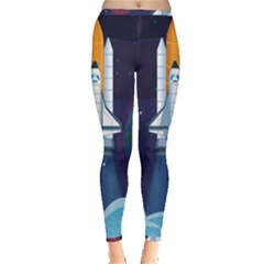 Spaceship-milkyway-galaxy Inside Out Leggings by Salman4z