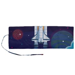 Spaceship-milkyway-galaxy Roll Up Canvas Pencil Holder (m) by Salman4z