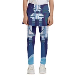 Spaceship-milkyway-galaxy Kids  Skirted Pants by Salman4z