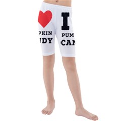 I Love Pumpkin Candy Kids  Mid Length Swim Shorts by ilovewhateva