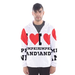 I Love Pumpkin Candy Men s Hooded Windbreaker by ilovewhateva