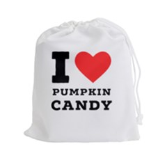 I Love Pumpkin Candy Drawstring Pouch (2xl) by ilovewhateva