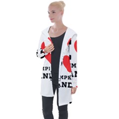 I Love Pumpkin Candy Longline Hooded Cardigan by ilovewhateva