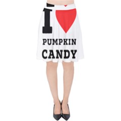 I Love Pumpkin Candy Velvet High Waist Skirt by ilovewhateva