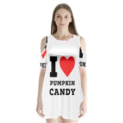 I Love Pumpkin Candy Shoulder Cutout Velvet One Piece by ilovewhateva