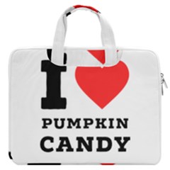 I Love Pumpkin Candy Macbook Pro 13  Double Pocket Laptop Bag by ilovewhateva